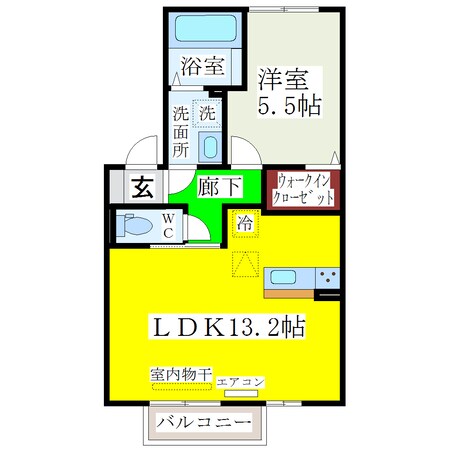 矢加部駅 徒歩25分 1階の物件間取画像